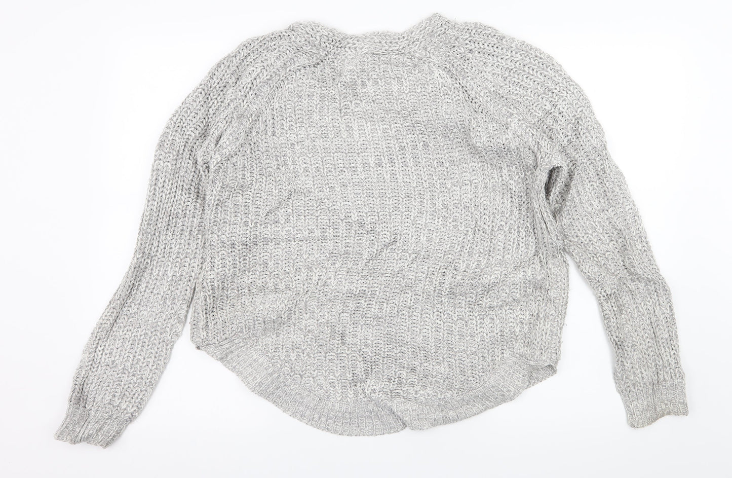 Brave Soul Womens Grey  Knit Pullover Jumper Size 14