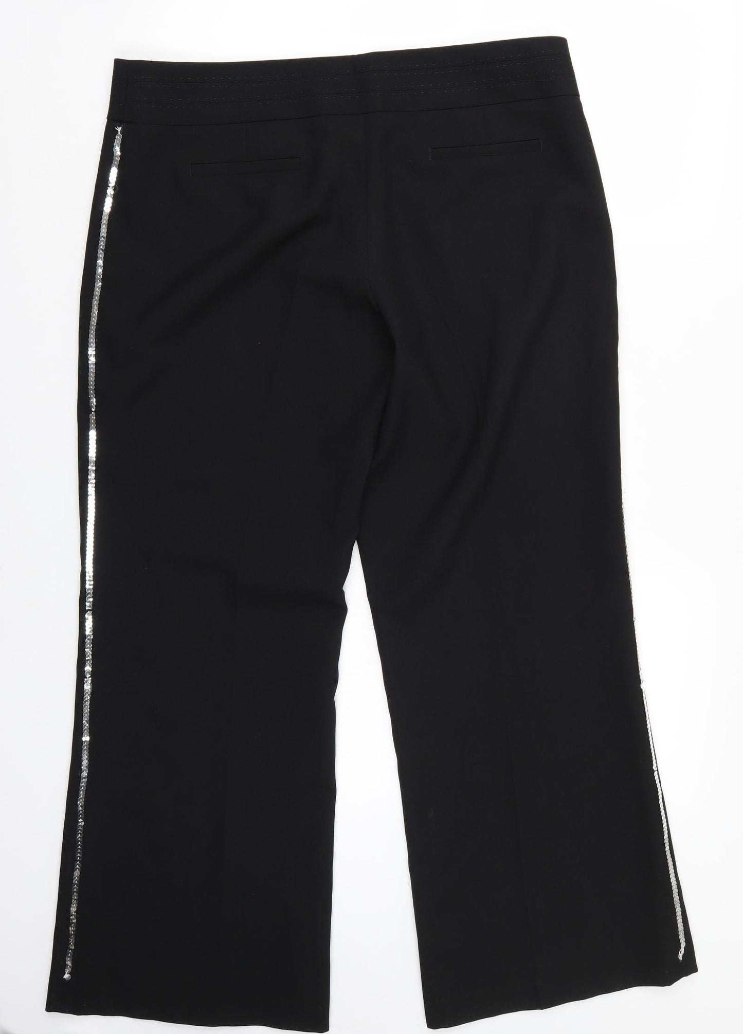 F&F Womens Black   Trousers  Size 14 L28 in