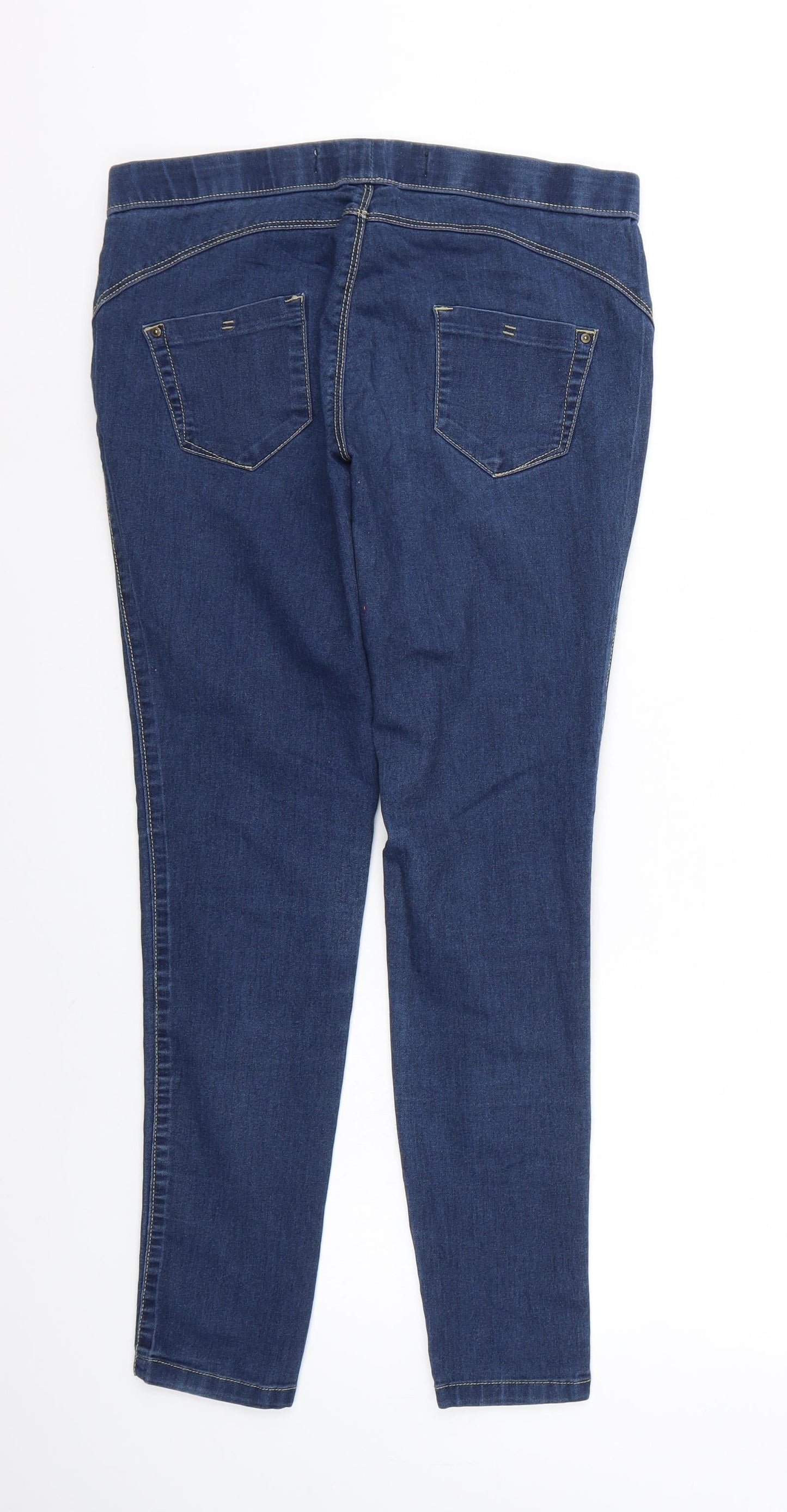 Denim & Co. Womens Blue   Straight Jeans Size 10 L28 in
