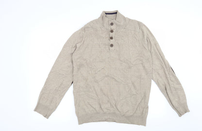 Additional front view of Officers Club men’s beige jumper, size L
