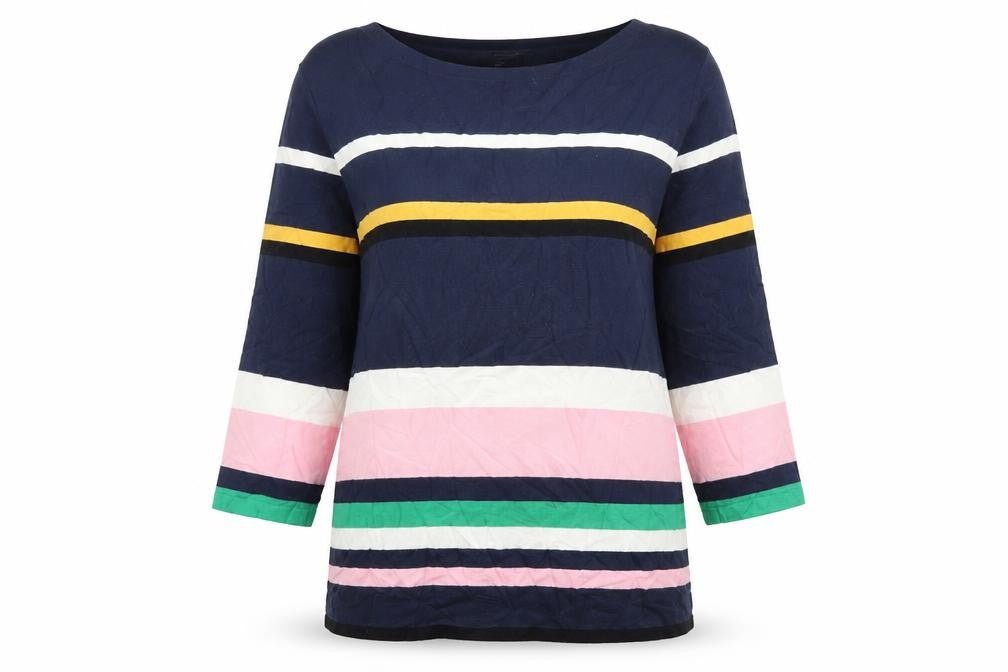 F&F Womens Blue Striped  Pullover Jumper Size 8