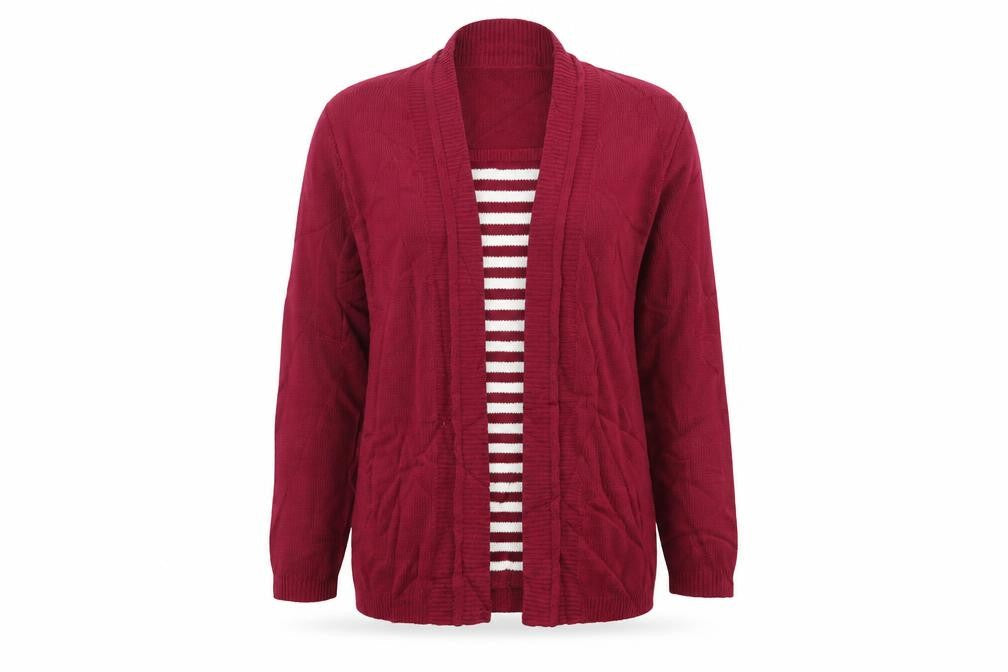 Julipa Womens Red Striped  Pullover Jumper Size 12
