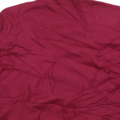 Brand and care label for Julipa women’s red striped jumper, size UK 12