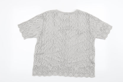 Back view of Berkertex women’s silver jumper, size UK 14