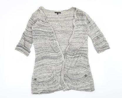 Additional front view of River Island women’s blue cardigan jumper, size UK 10