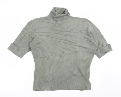 Additional front view of Essentials women’s green jumper, size UK 14
