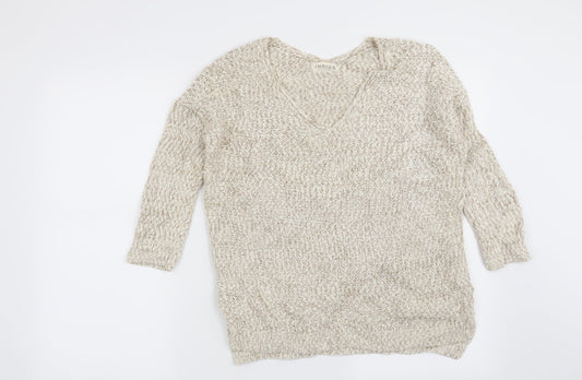 Marks and Spencer Womens Beige   Pullover Jumper Size 8