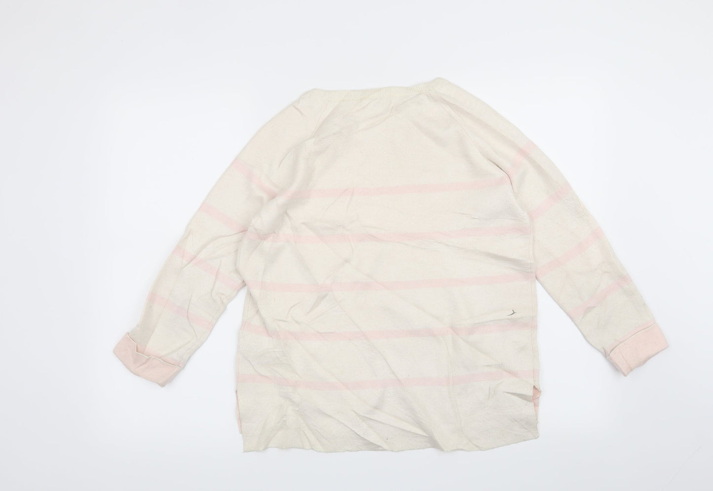 Etam Womens Beige Striped  Pullover Jumper Size S