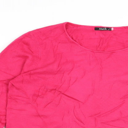 Close-up detail of M&Co women’s pink jumper, size M