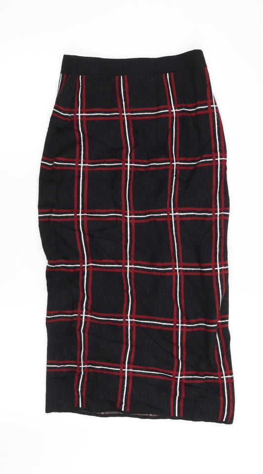 Tahari Womens Black Check  Straight & Pencil Skirt Size XS