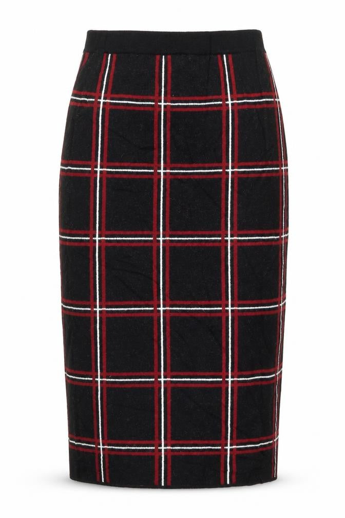 Tahari Womens Black Check  Straight & Pencil Skirt Size XS