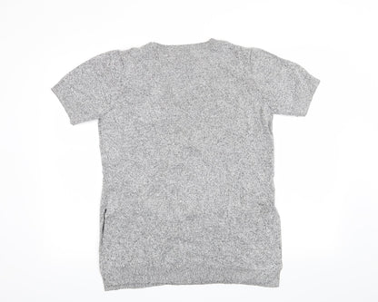 Back view of Topshop women’s grey jumper, size UK 12