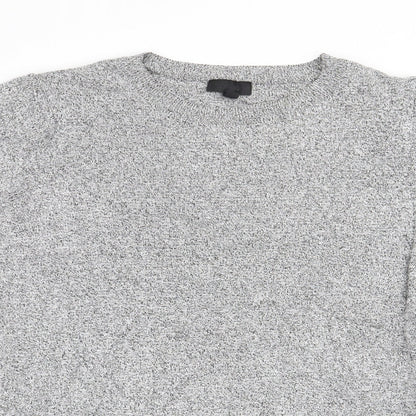 Close-up detail of Topshop women’s grey jumper, size UK 12