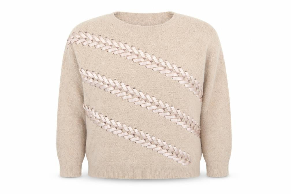 Blue Vanilla Womens Pink   Pullover Jumper Size M  - Lace up Detail
