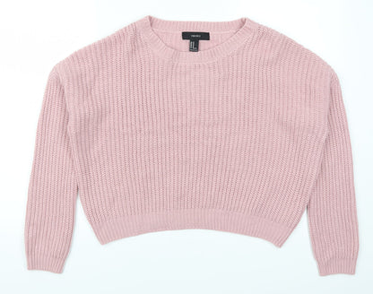Front view of Forever 21 women’s pink jumper, size M