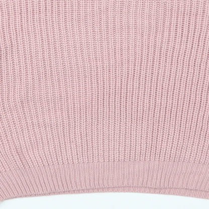 Brand and care label for Forever 21 women’s pink jumper, size M