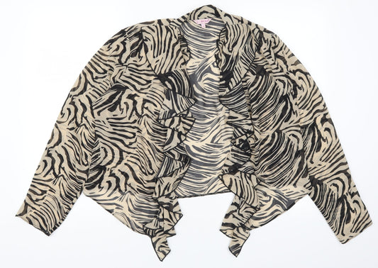 Per Una Womens Brown Animal Print  Jacket  Size 16  - Striped