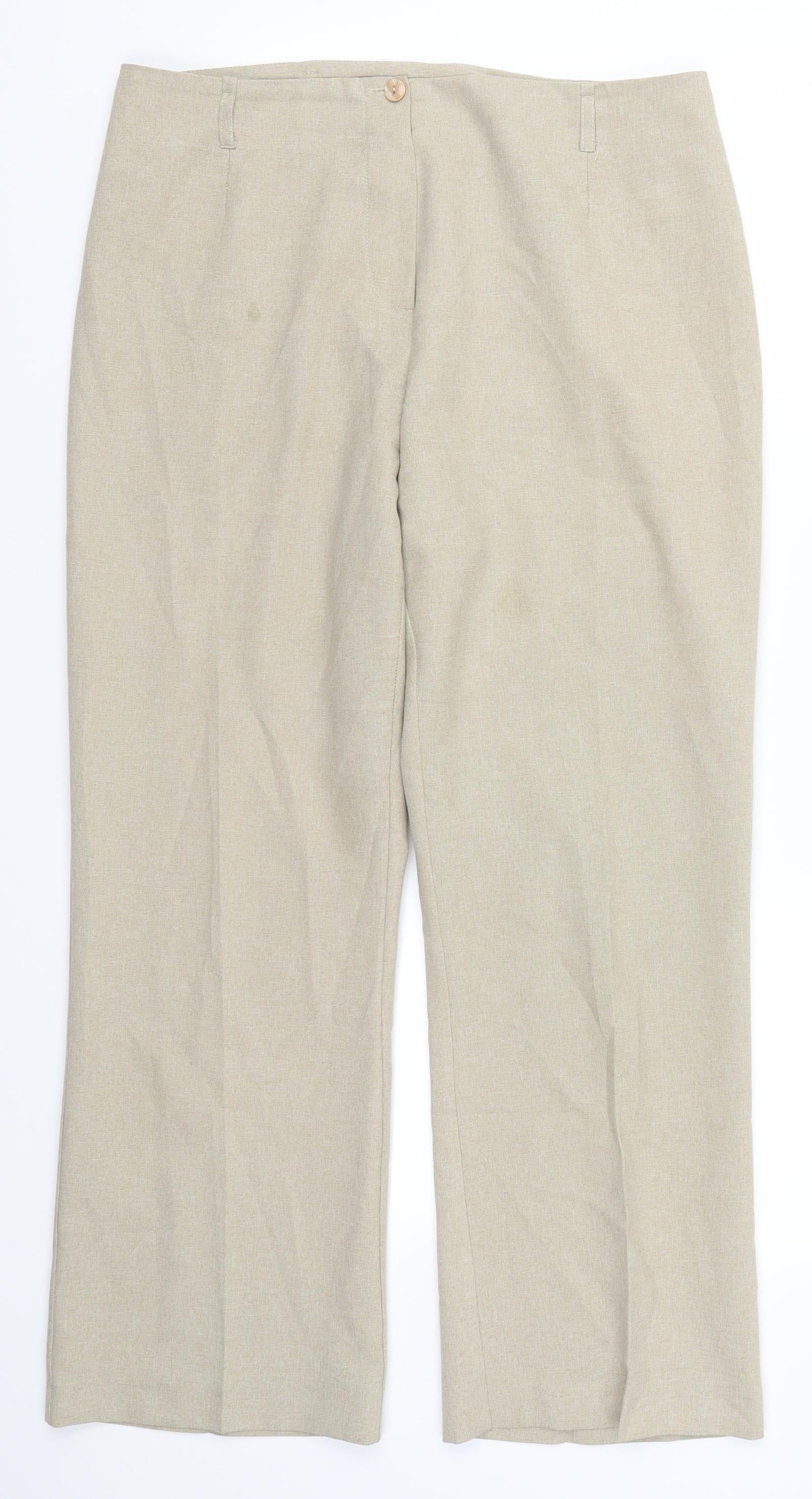 BHS Womens Beige   Trousers  Size 14 L25 in