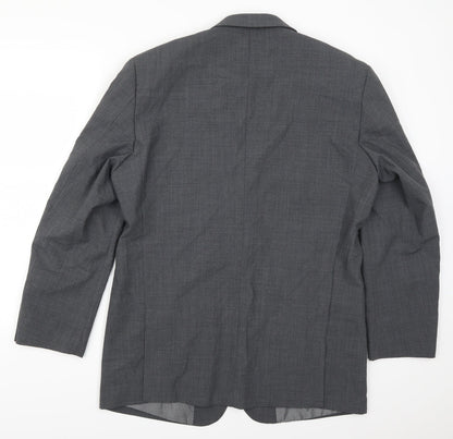 Back view of Skopes men’s grey jacket suit jacket, size 42