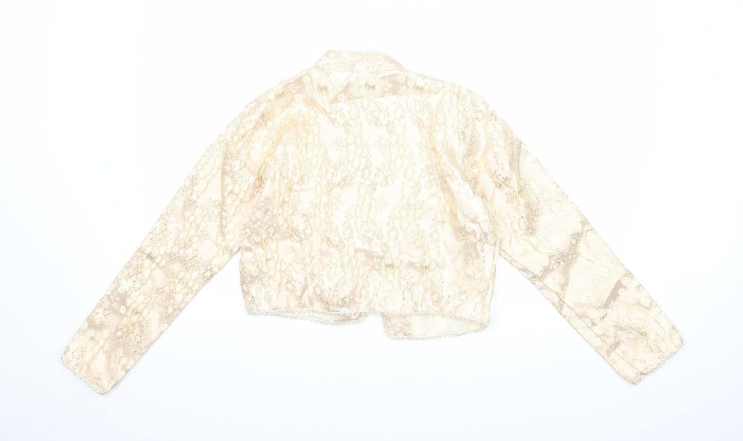 DIYA Womens Gold Floral  Jacket  Size M