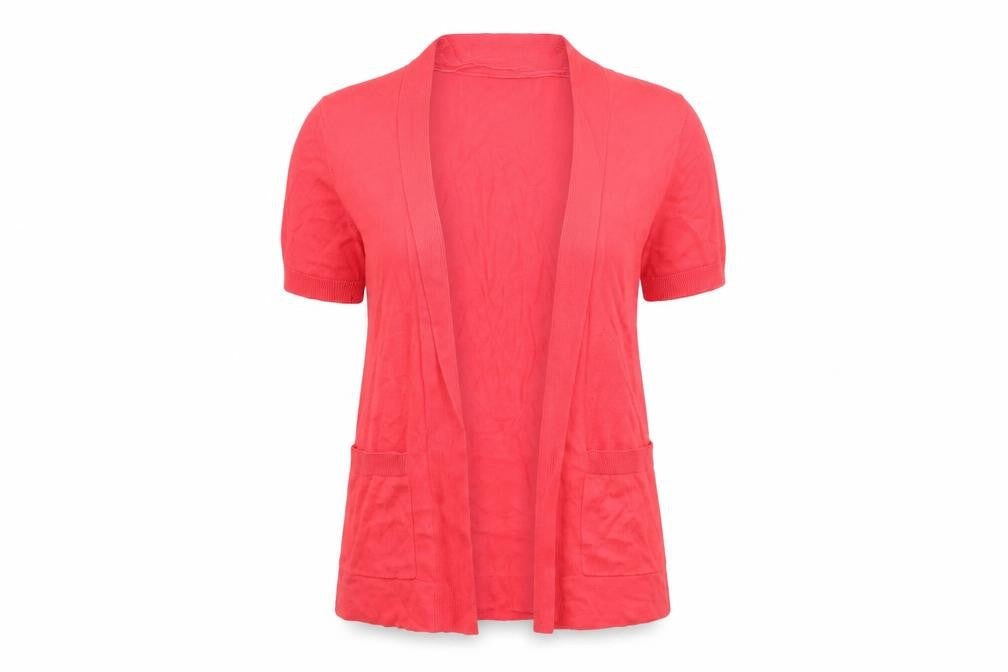 F&F Womens Red  Knit Cardigan Jumper Size 10