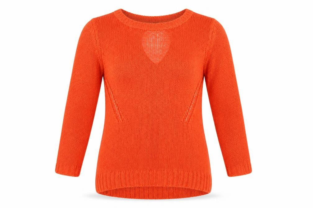 F&F Womens Orange  Knit Pullover Jumper Size 10