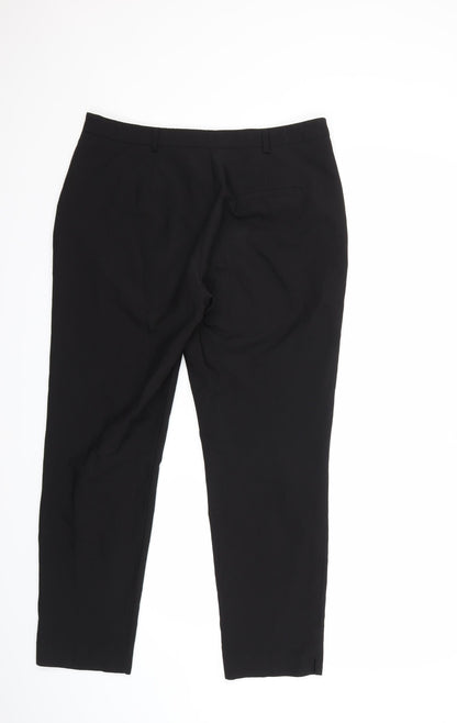 Back view of George women’s black trousers, size UK 12, 28-inch leg