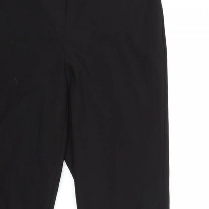 Close-up detail of George women’s black trousers, size UK 12, 28-inch leg