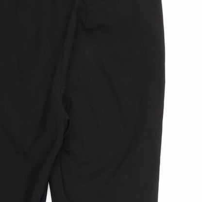 Brand and care label for George women’s black trousers, size UK 12, 28-inch leg