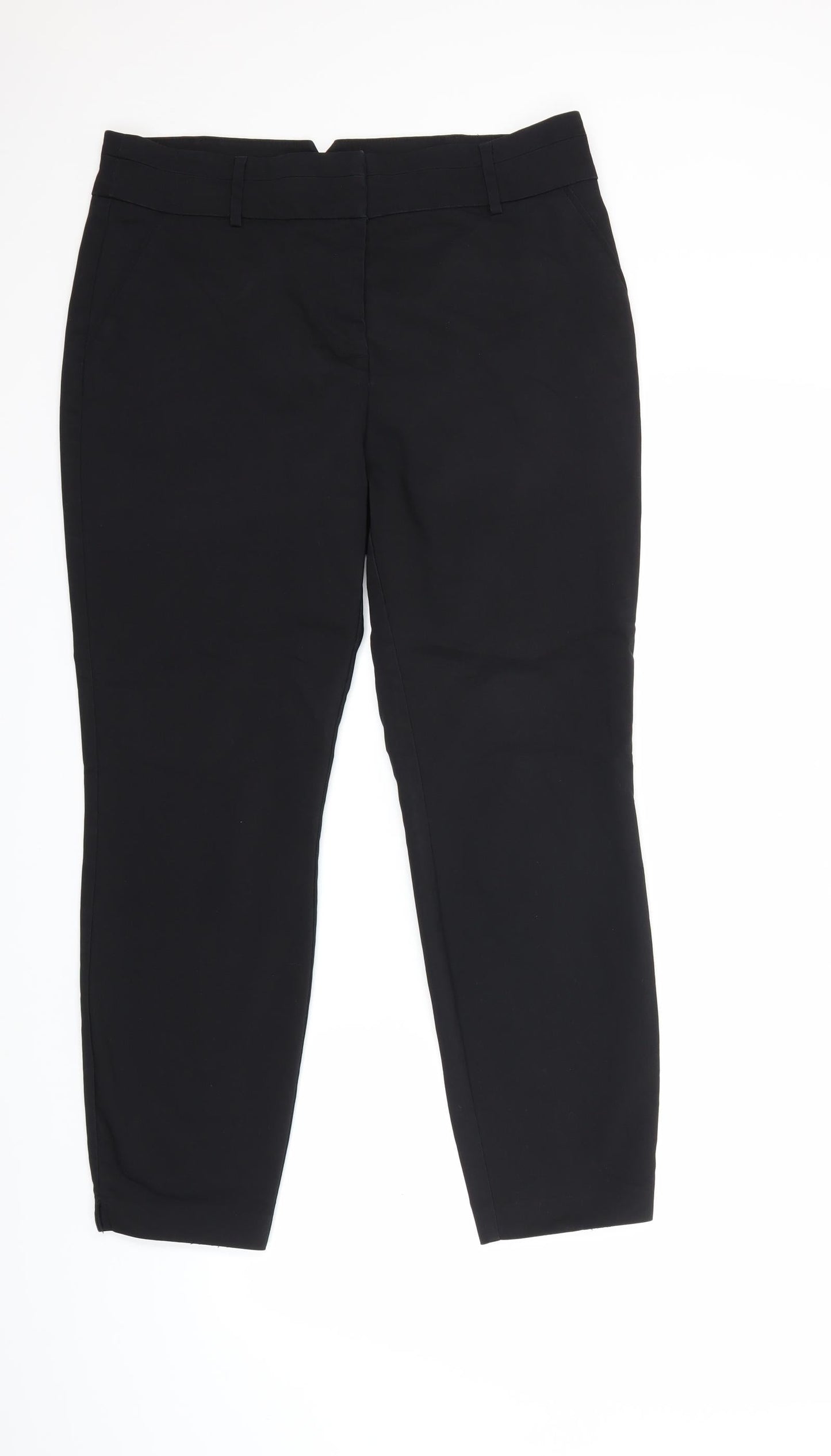 Papaya Womens Black   Trousers  Size 14 L26 in