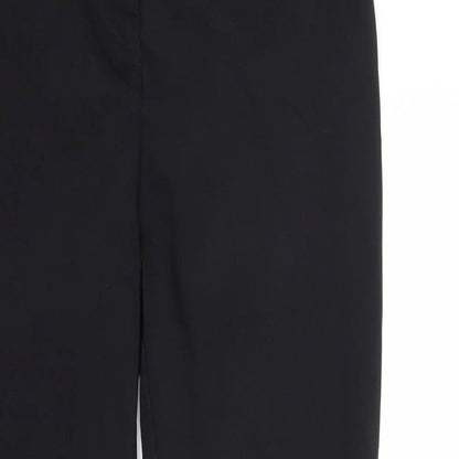 Close-up detail of Papaya women’s black trousers, size UK 14, 26-inch leg