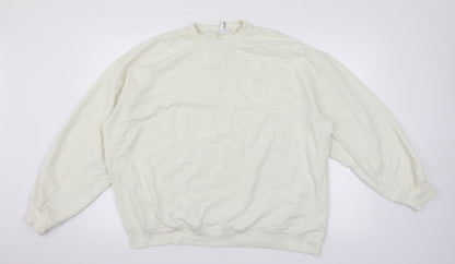 Additional front view of H&M women’s white jumper, size M