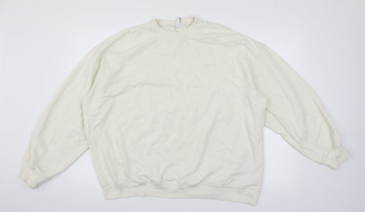H&M Womens White   Pullover Jumper Size M
