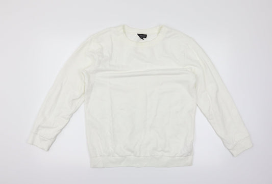 Topshop Womens White   Pullover Jumper Size 8