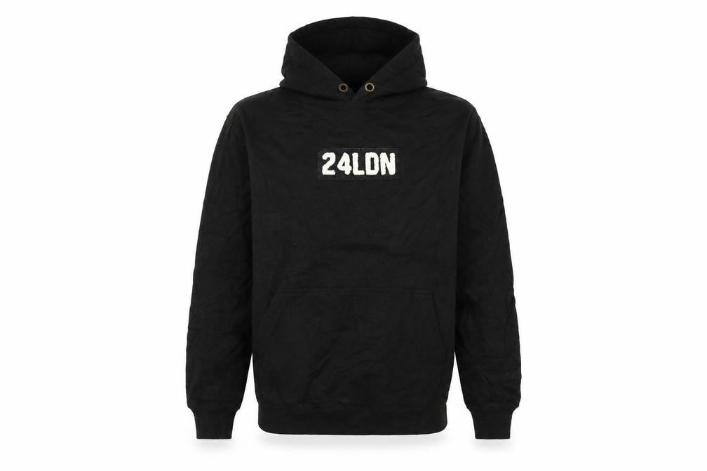 Twenty Four London Mens Black   Pullover Hoodie Size S