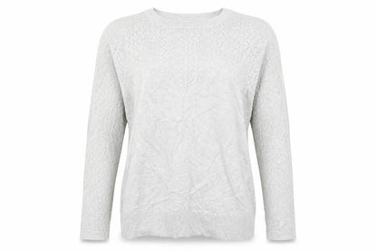 Front view of Warehouse women’s grey basic t-shirt, size UK 12