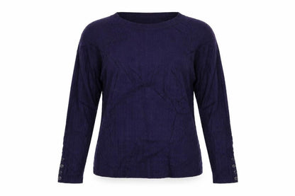 Front view of Tu women’s blue jumper, size UK 10