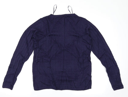 Back view of Tu women’s blue jumper, size UK 10