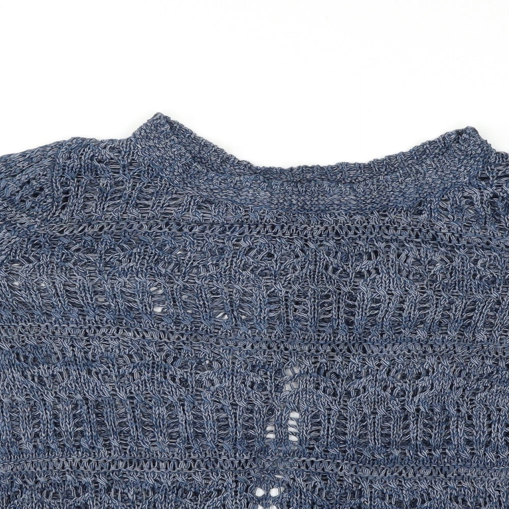 M&S Womens Blue   Wrap Jumper Size 10