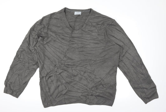 M&S Mens Grey   Pullover Jumper Size 2XL