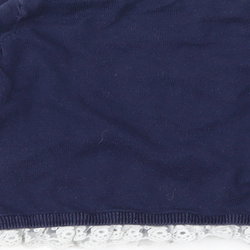 H&M Girls Blue  Knit Pullover Jumper Size 2-3 Years