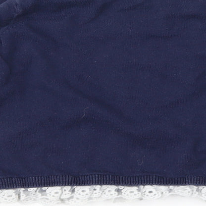 Brand and care label for H&M girls’ blue knit jumper, size 2-3, years
