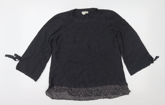 Monsoo Womens Grey  Knit Pullover Jumper Size M