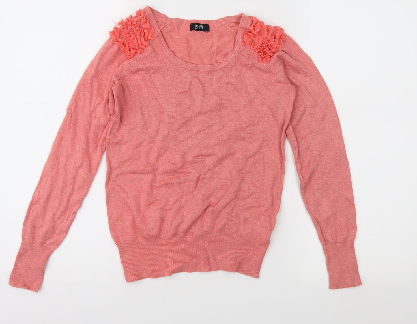 F&F Womens Pink  Knit Pullover Jumper Size 8