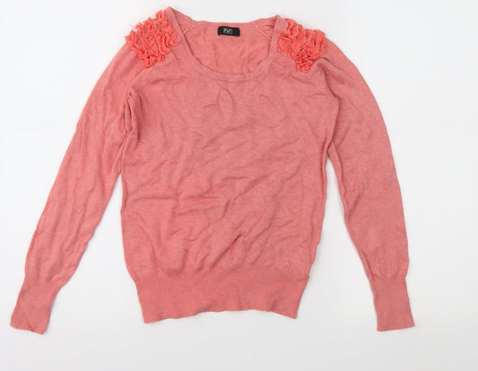F&F Womens Pink  Knit Pullover Jumper Size 8