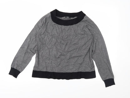 Additional front view of M&Co women’s grey knit jumper, size L