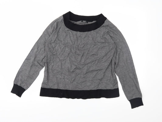 M&Co Womens Grey  Knit Pullover Jumper Size L