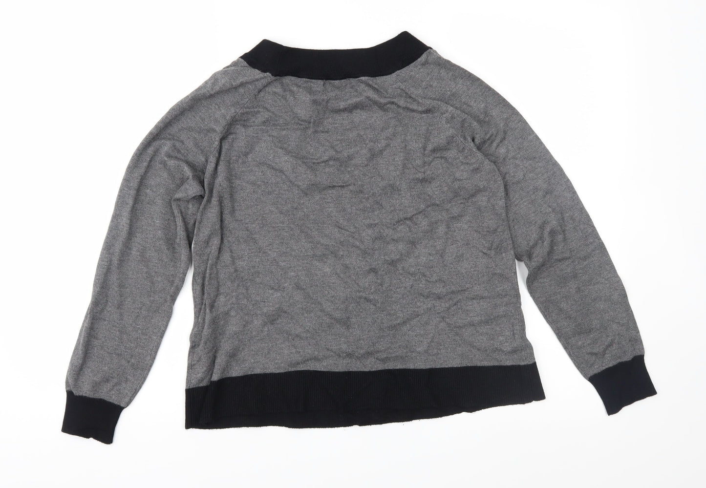 M&Co Womens Grey  Knit Pullover Jumper Size L