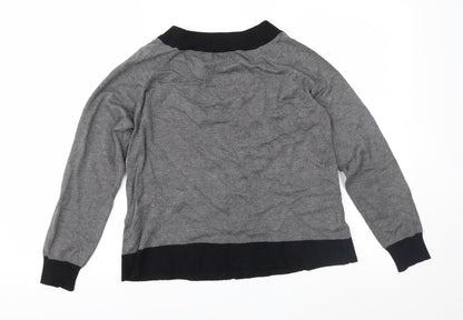 Back view of M&Co women’s grey knit jumper, size L
