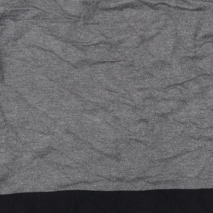 Brand and care label for M&Co women’s grey knit jumper, size L